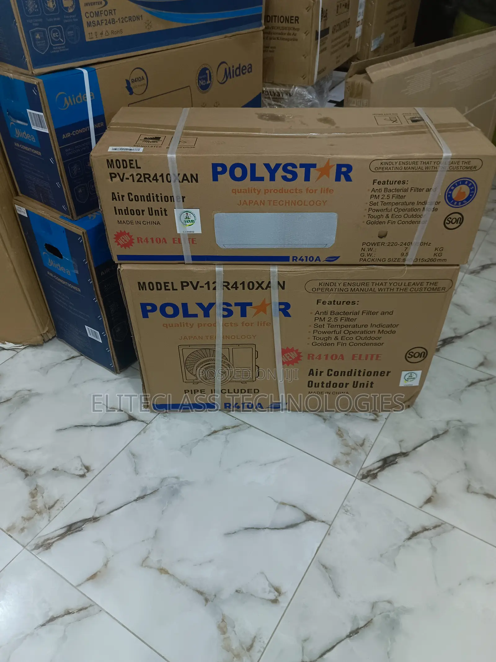Polystar ''Rapid Cooling'' 1.5hp Non-Inverter Split Ac