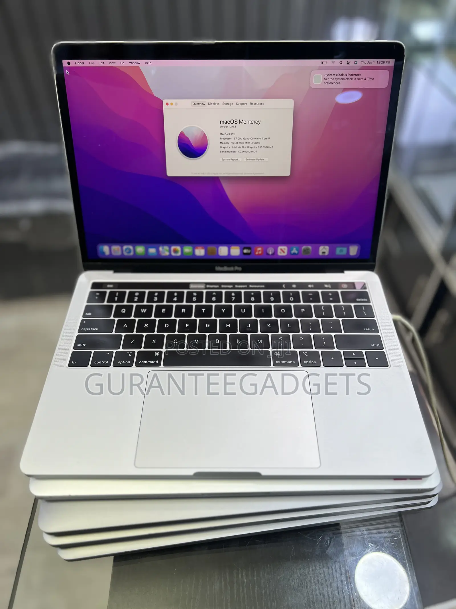 Laptop Apple MacBook Pro 2018 16GB Intel Core i7 SSD 512GB
