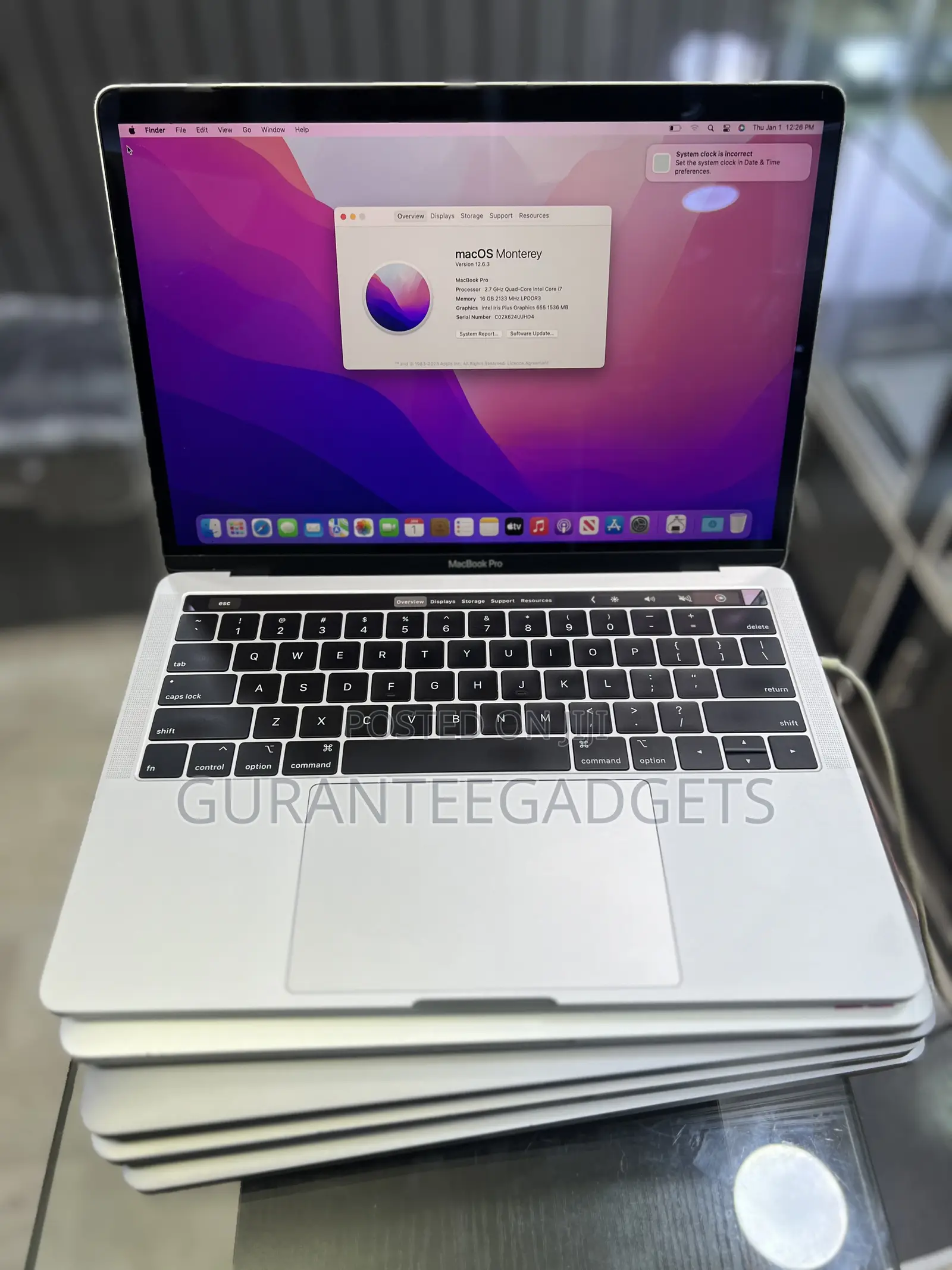 Laptop Apple MacBook Pro 2018 16GB Intel Core i7 SSD 512GB