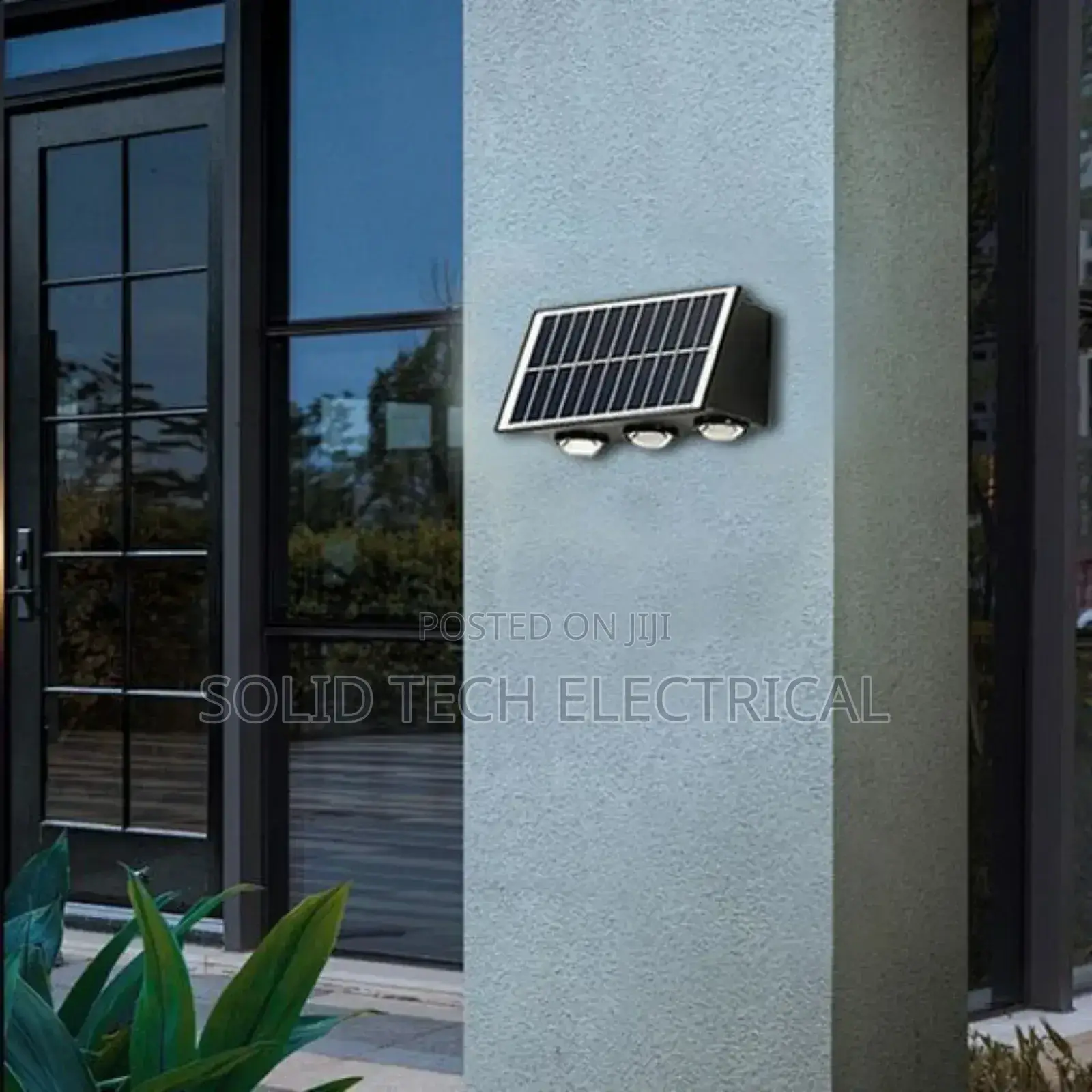 Solar Outdoor Light With Night Sensor Up and Down 3 Eye