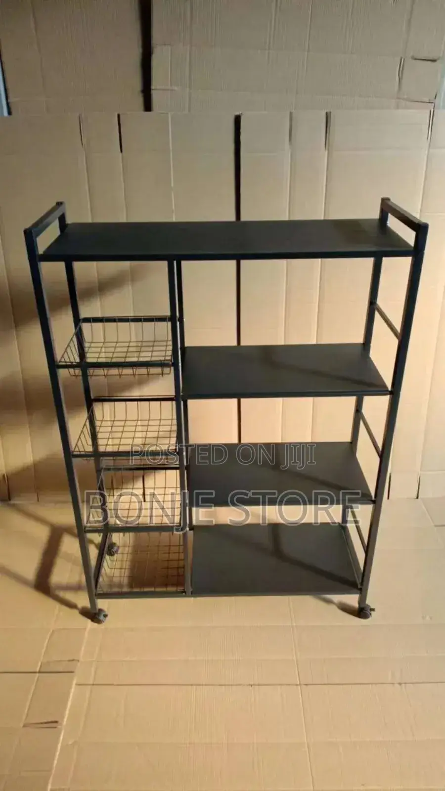 Multifunctional Storage Rack Trolley Heavy Duty Long Lasting