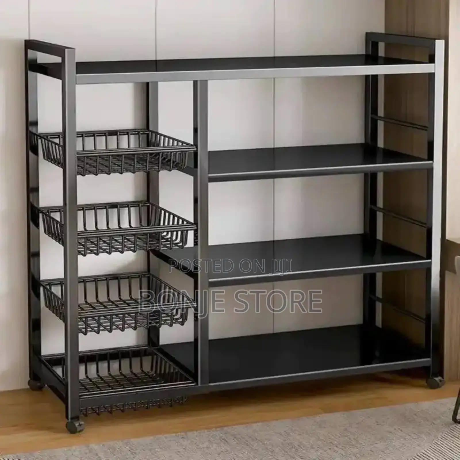 Multifunctional Storage Rack Trolley Heavy Duty Long Lasting