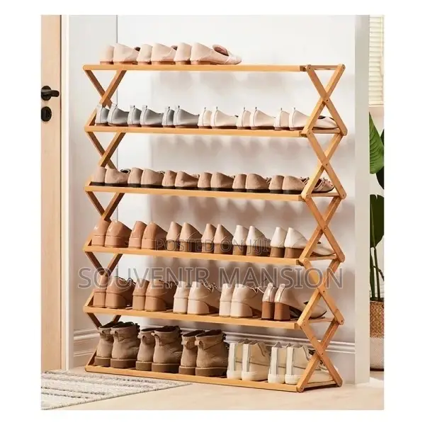 Foldable Wooden Shoe Rack