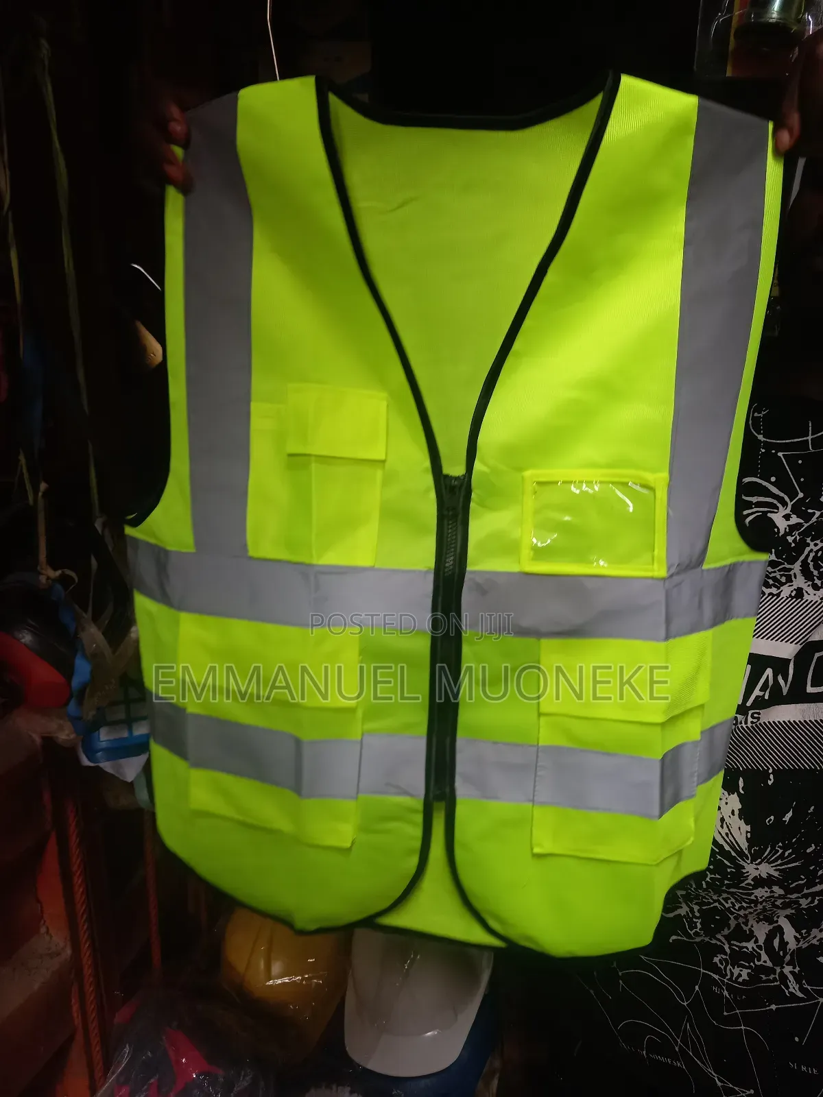 Reflective Jacket With Zip And Pocket