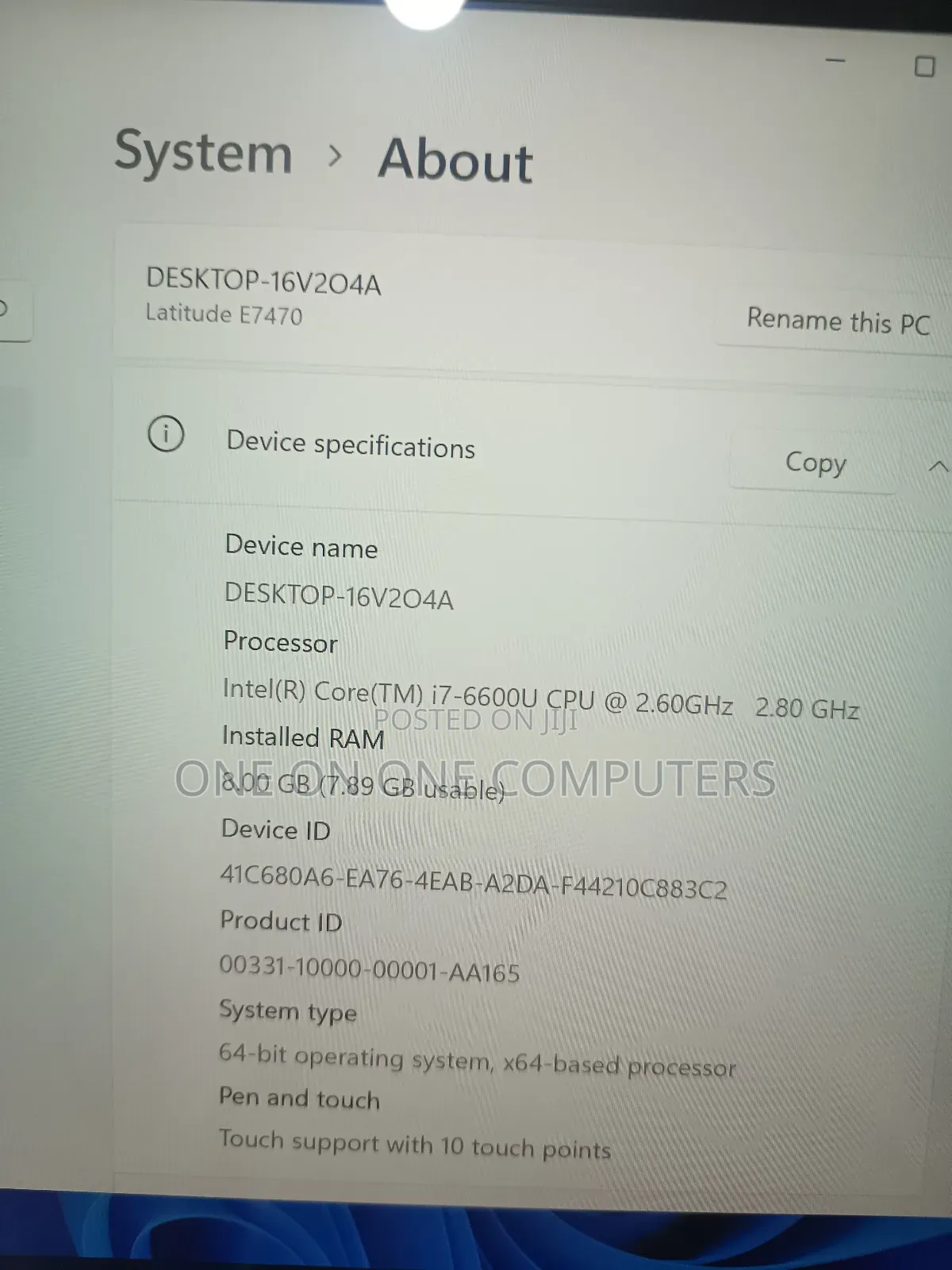 Laptop Dell Latitude E7470 8GB Intel Core I7 SSD 256GB