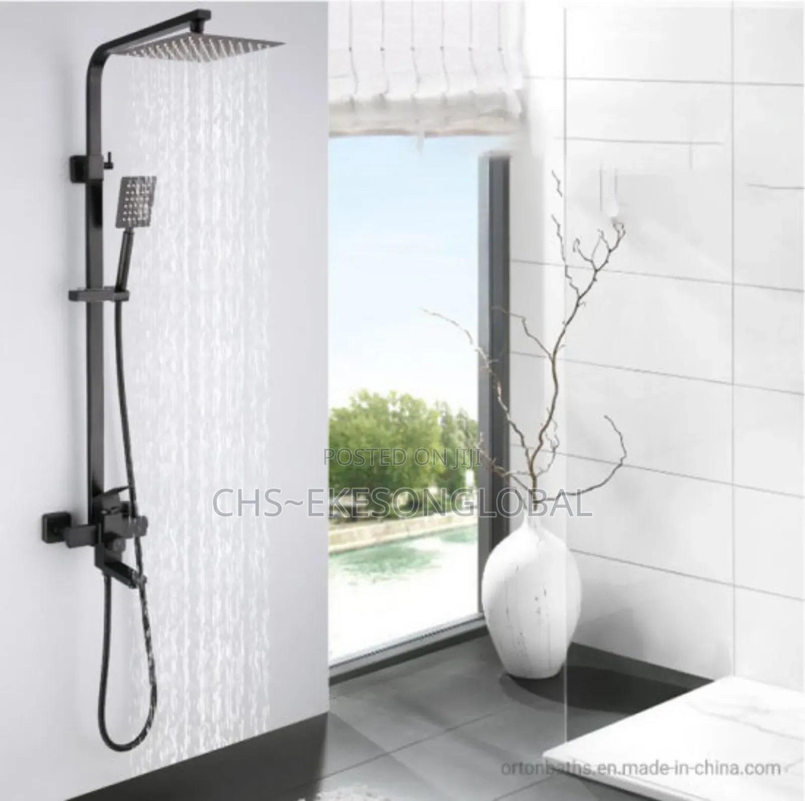 Quality Matt Black Executive Square Shower