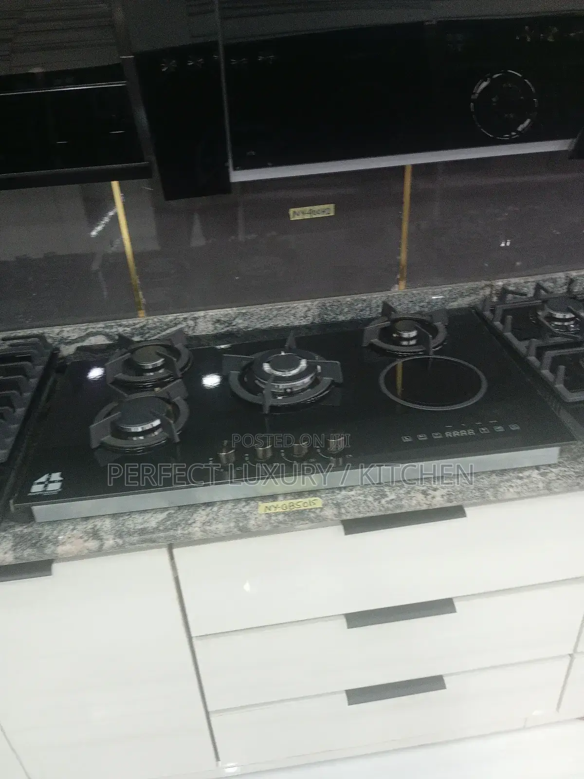 Inbuilt 4 Gas Burner + 1 Hot Plate Available