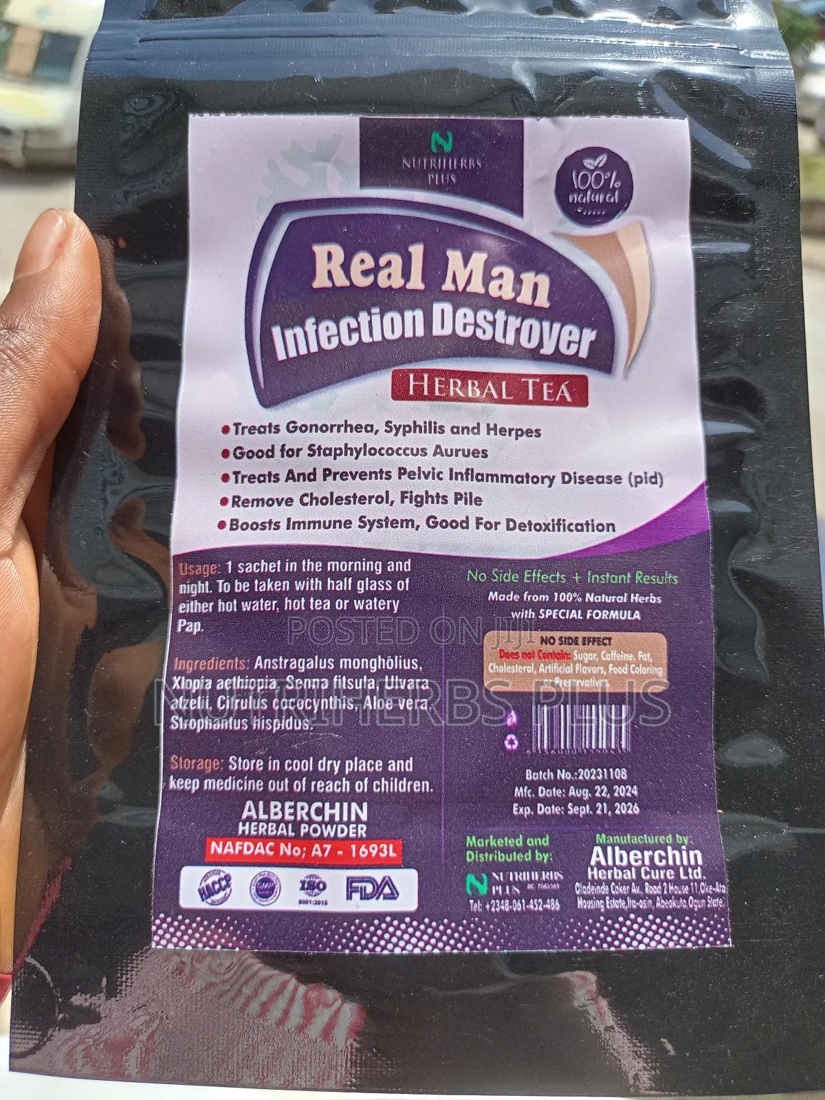 Real Man Infection Destroyer Tea Powerful Treatment for STDS