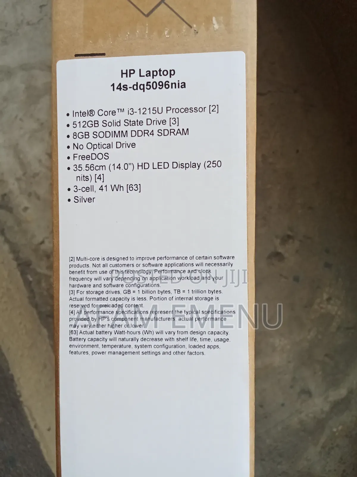 New Laptop HP 14S 8GB Intel Core I3 SSD 512GB