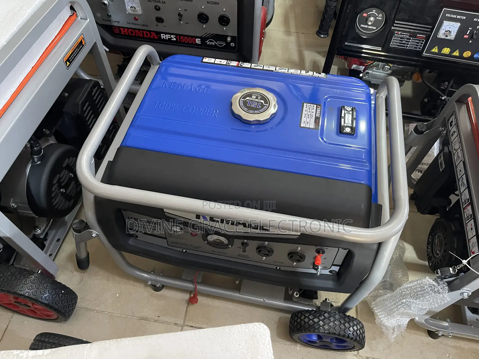 9.5kva Kemage Petrol Key/Remote Start Generator Genuine Copper Coil