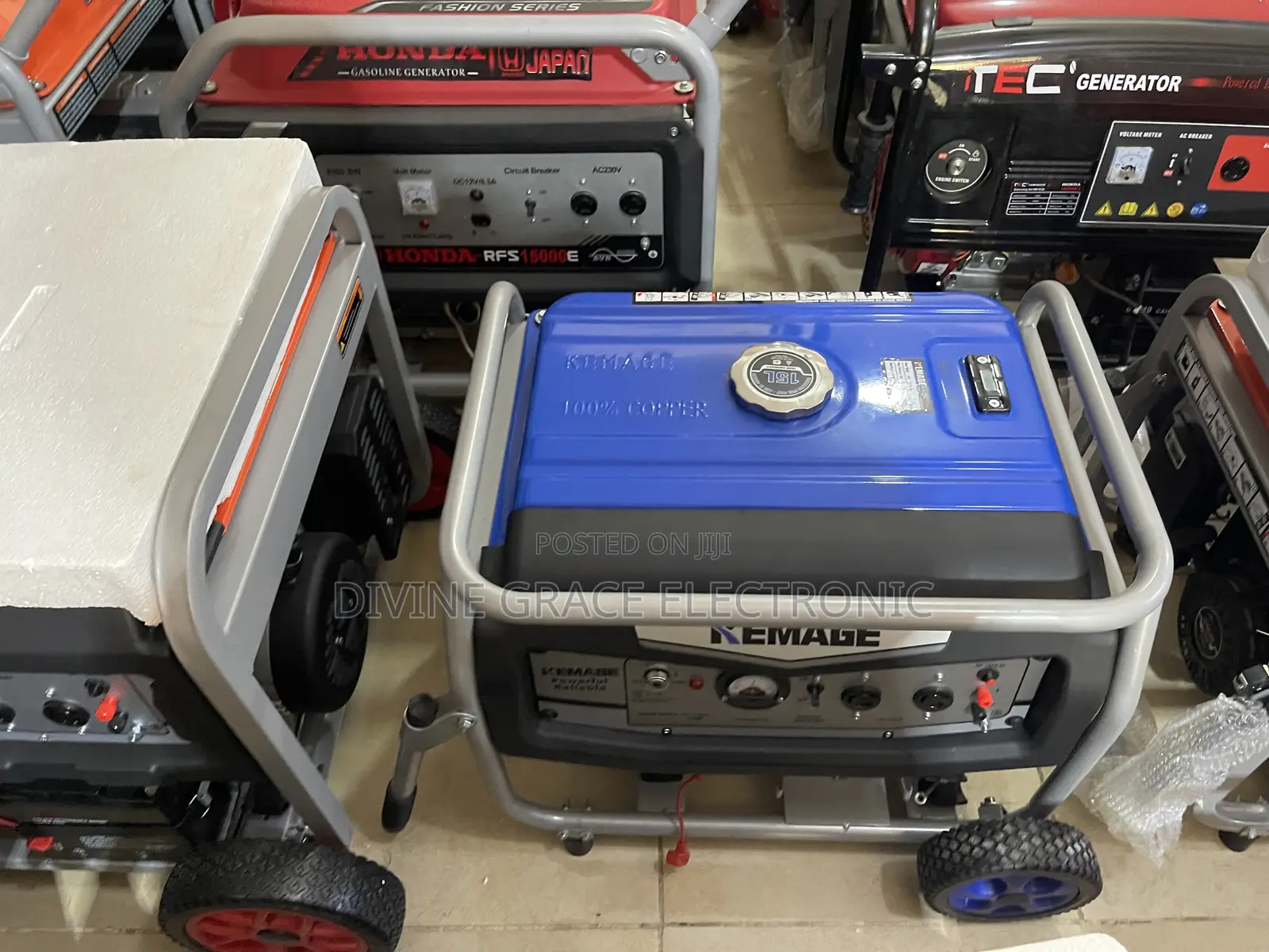 9.5kva Kemage Petrol Key/Remote Start Generator Genuine Copper Coil