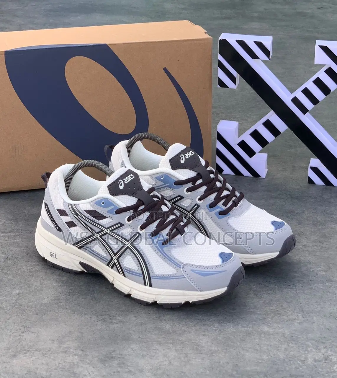 Asics Gel Venture 6 Cream Black Sneakers