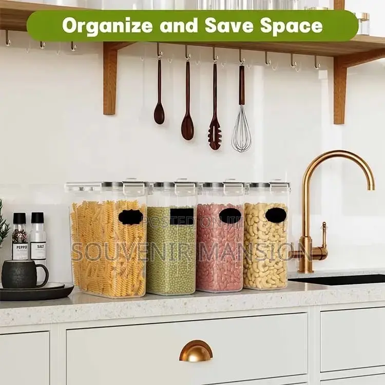 4 Litre Airtight Food Storage Jar With Plastic Lid