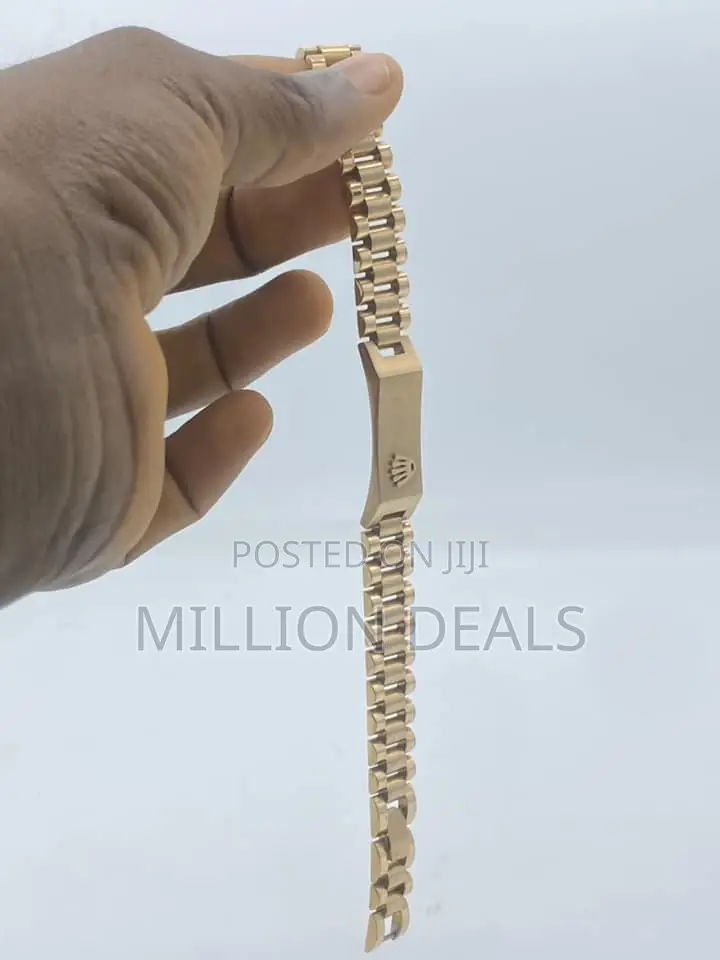 Stylish Cool Men's Rosegold Link Bracelet