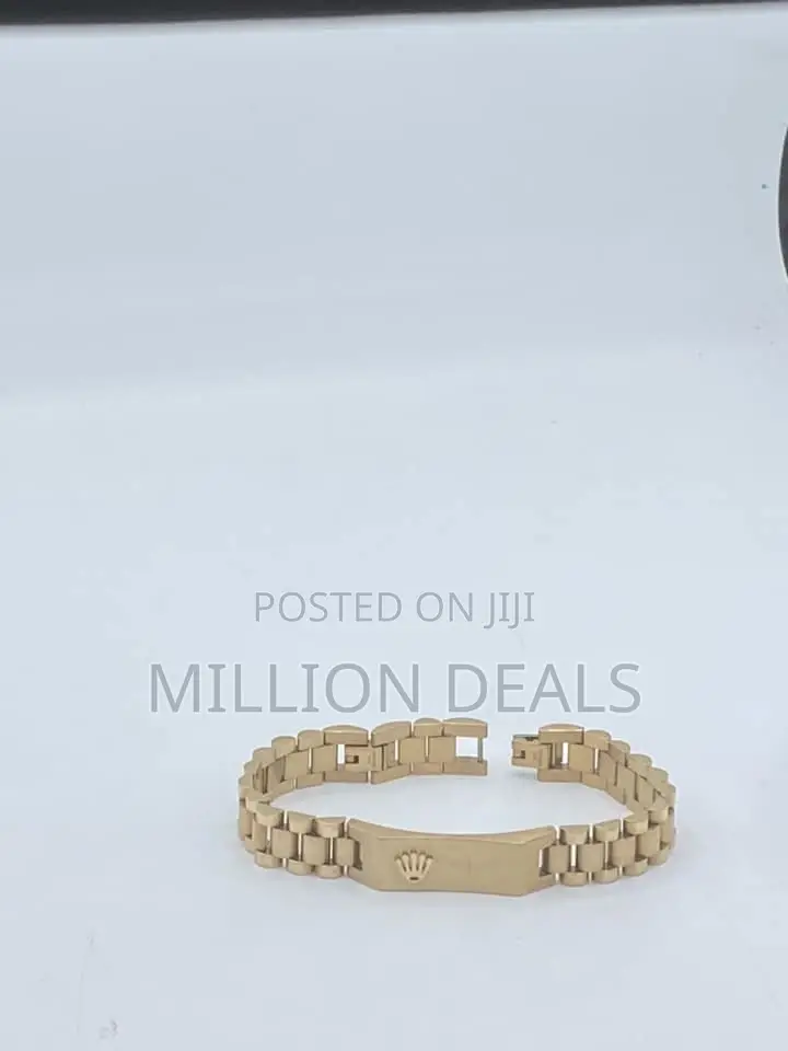 Stylish Cool Men's Rosegold Link Bracelet