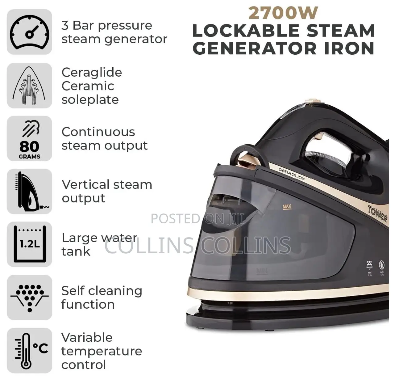 Tower Ceraglide Steam Generator Iron