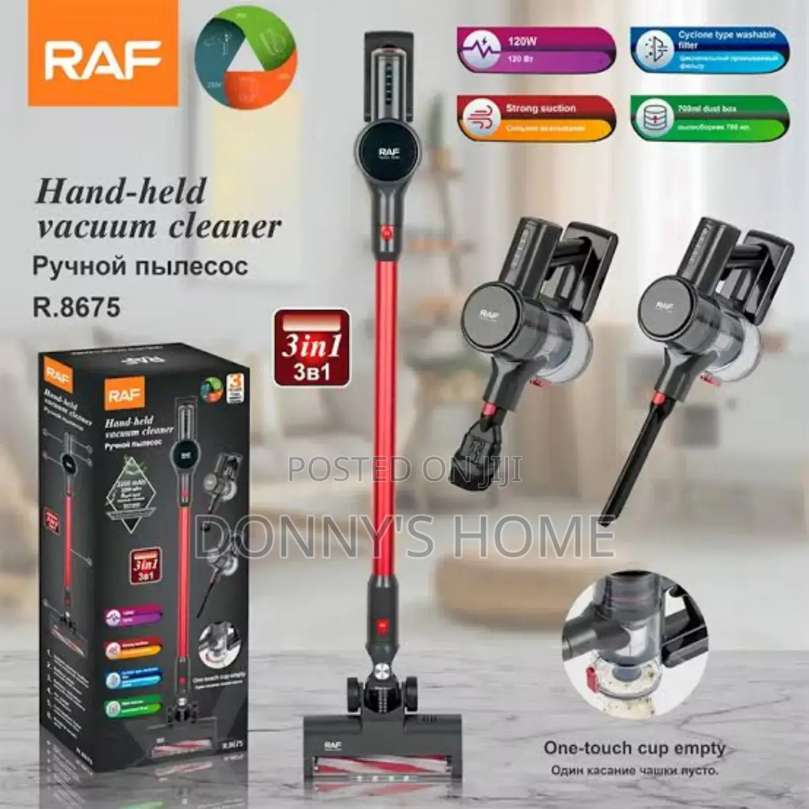 Raf Handheld Vacuum Cleaner 3-in-1