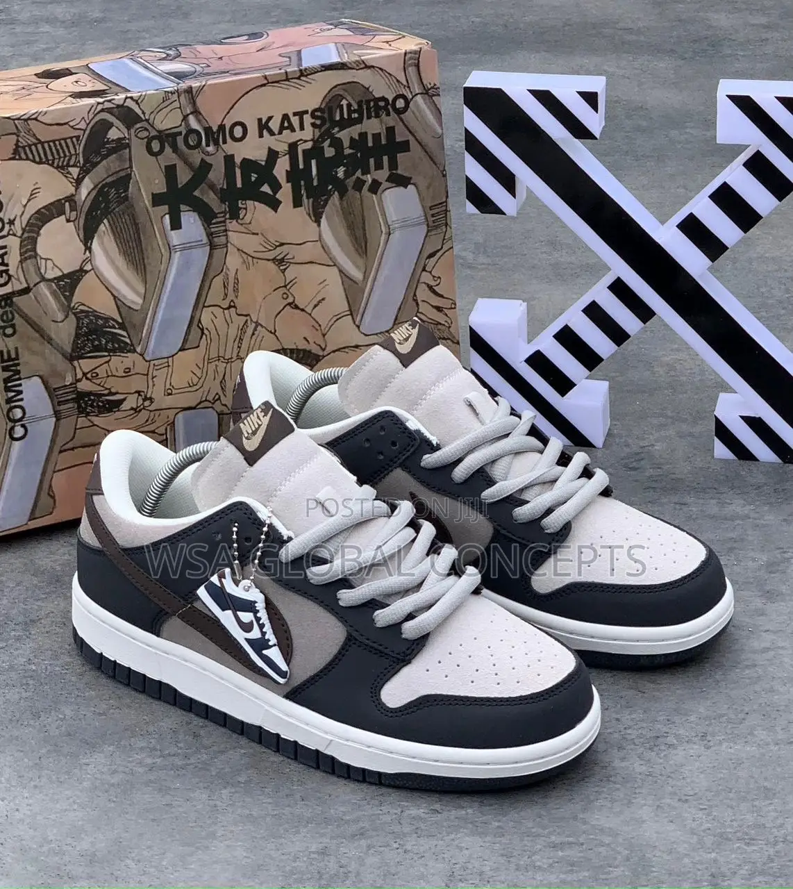 Nike Sb Otomo Katsuhiro Beige Navy Sneakers
