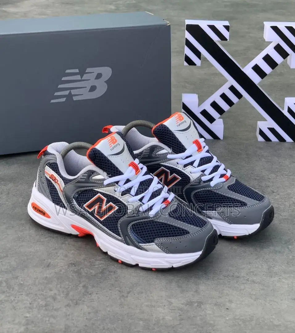 New Balance 530 Grey/Navy Orange Sneakers