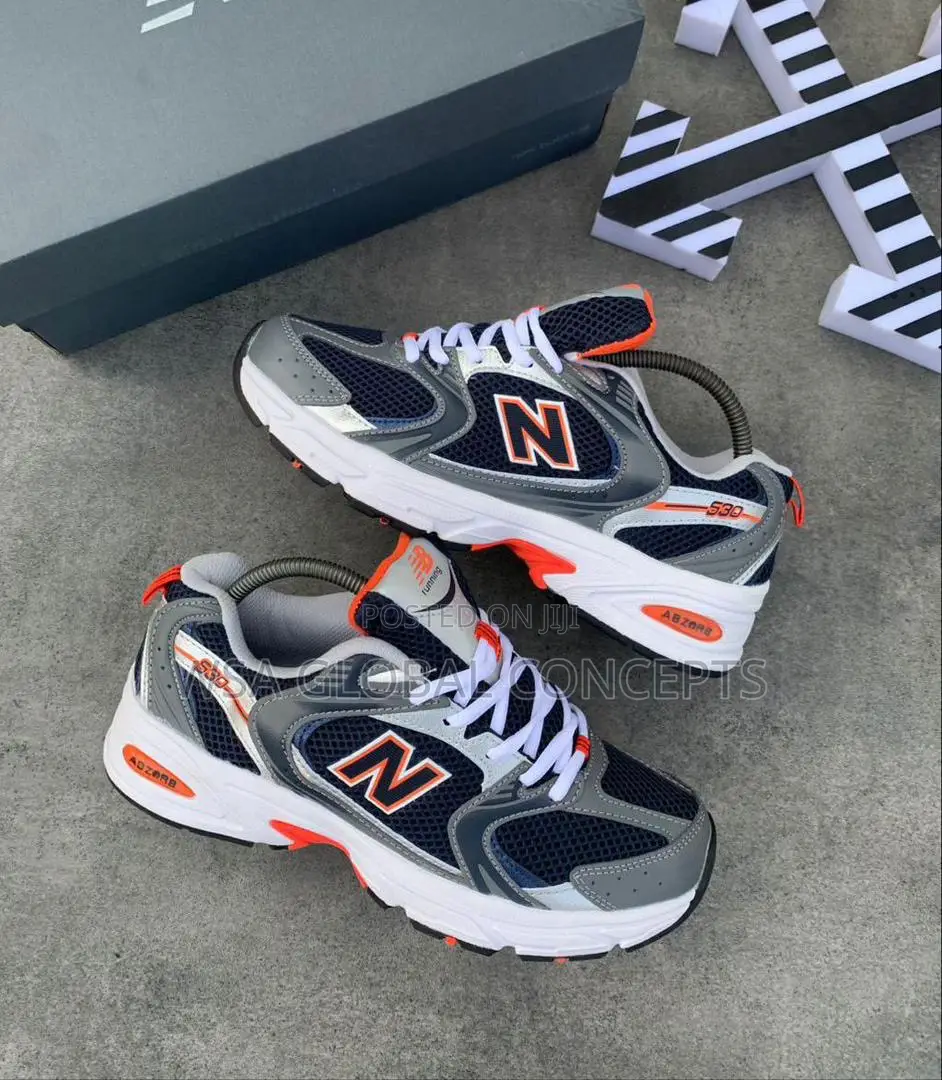 New Balance 530 Grey/Navy Orange Sneakers