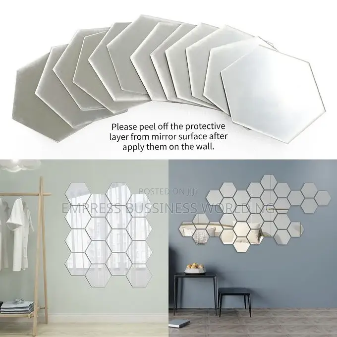 12 Pieces Non ~Glass Decoration Mirror