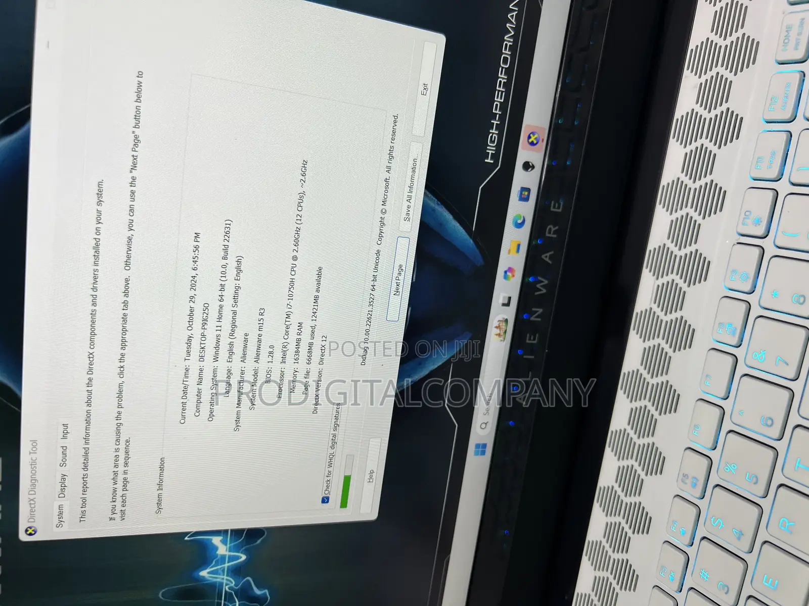 Laptop Dell Alienware M15 16GB Intel Core I7 SSD 1T