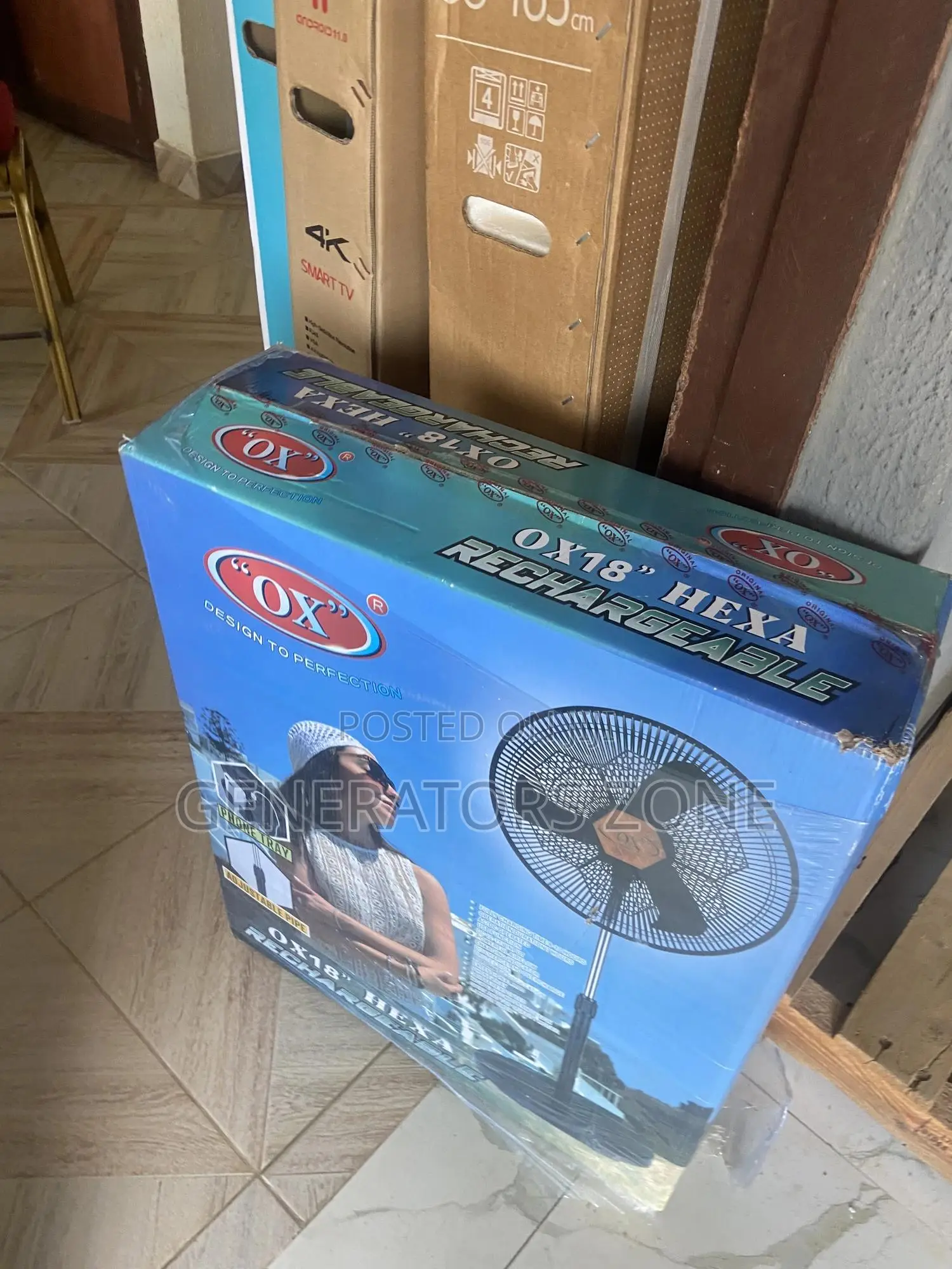 High Class OX Hexa Rechargeable 18" Standing Fan