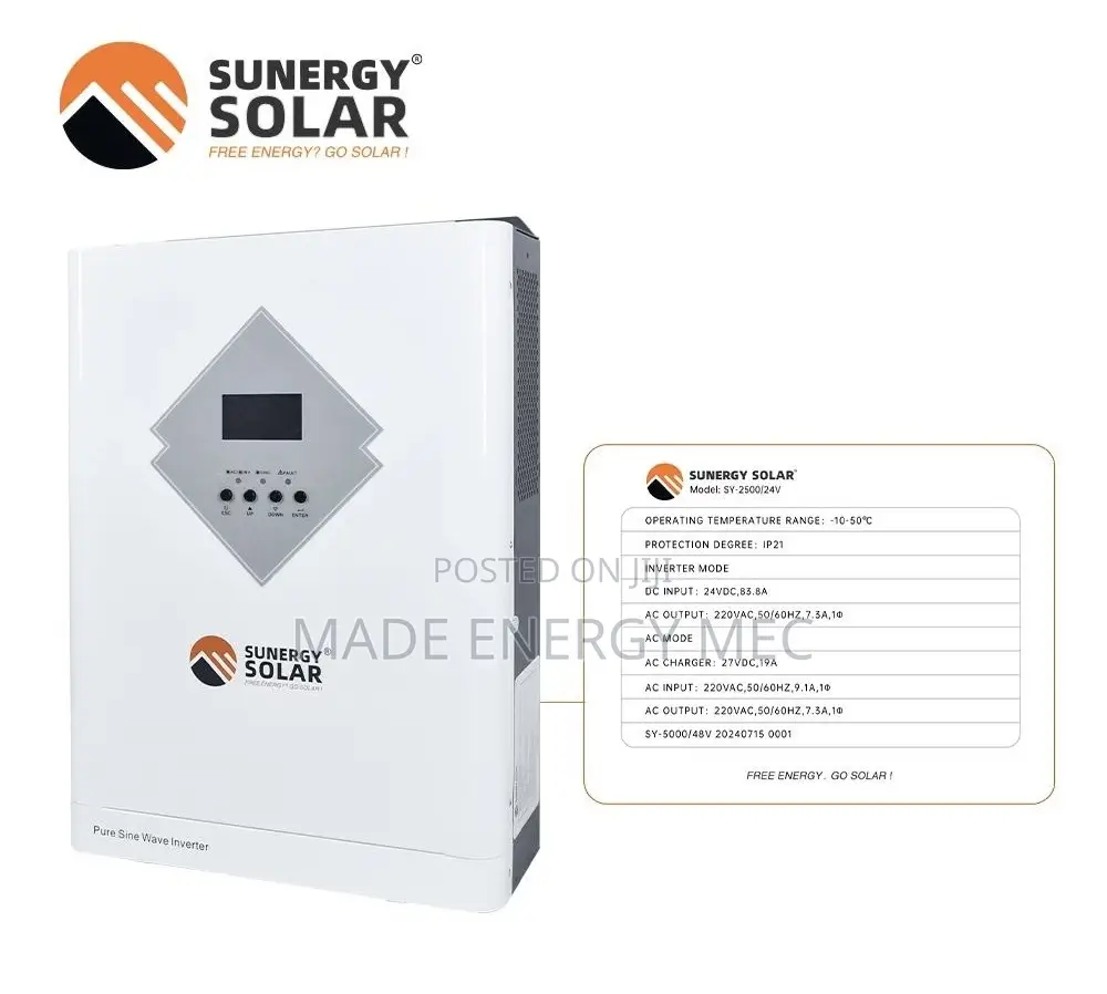 Sunergy Inverter 2.5kva 24V