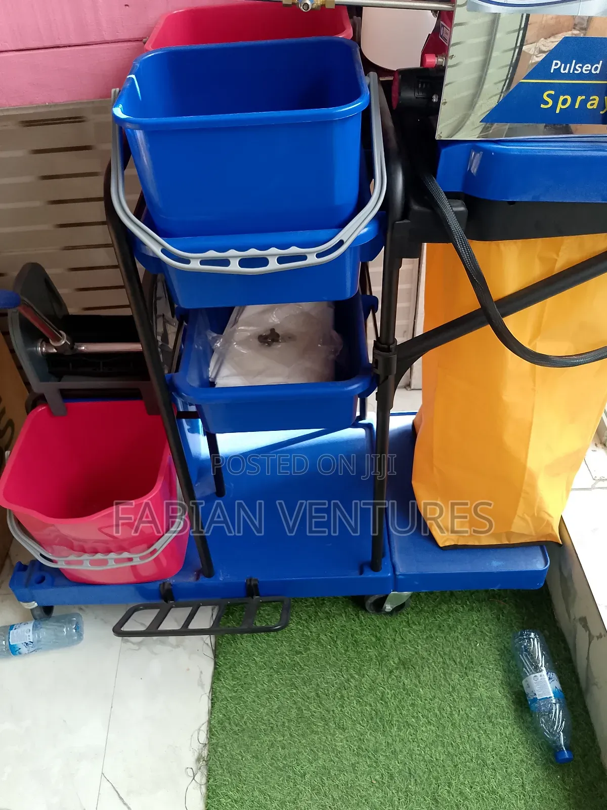 Double Trolley for Cleaning Equipment