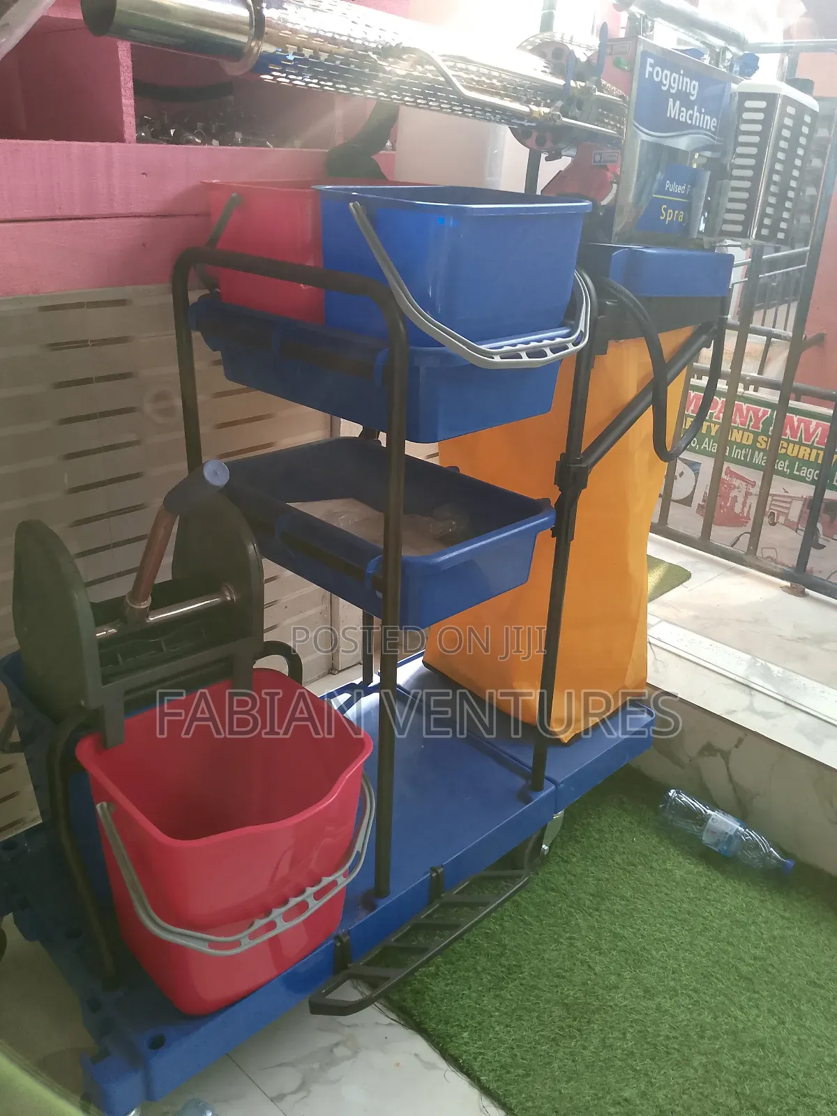 Double Trolley for Cleaning Equipment