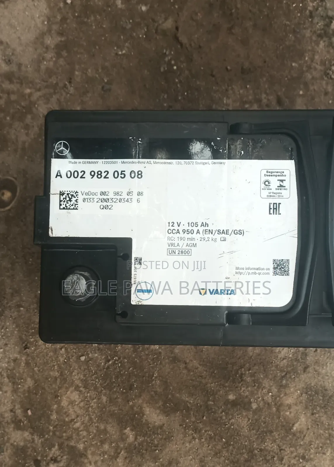 Benz Agm Battery 105ah