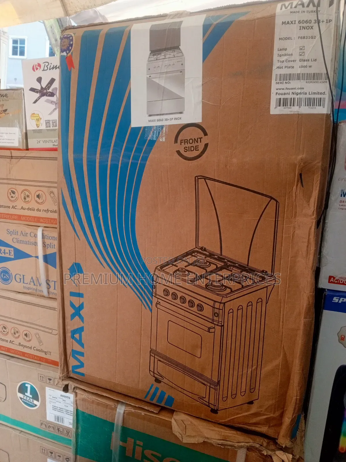 Maxi Gas Cooker 60*60 4 Burner Basic