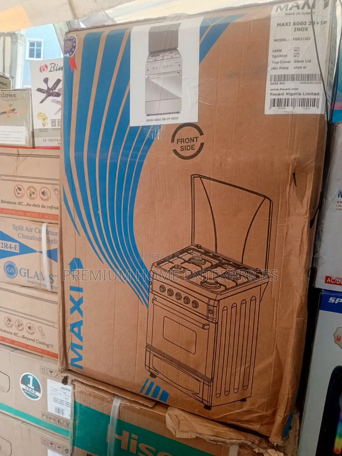 Maxi Gas Cooker 60*60 4 Burner Basic