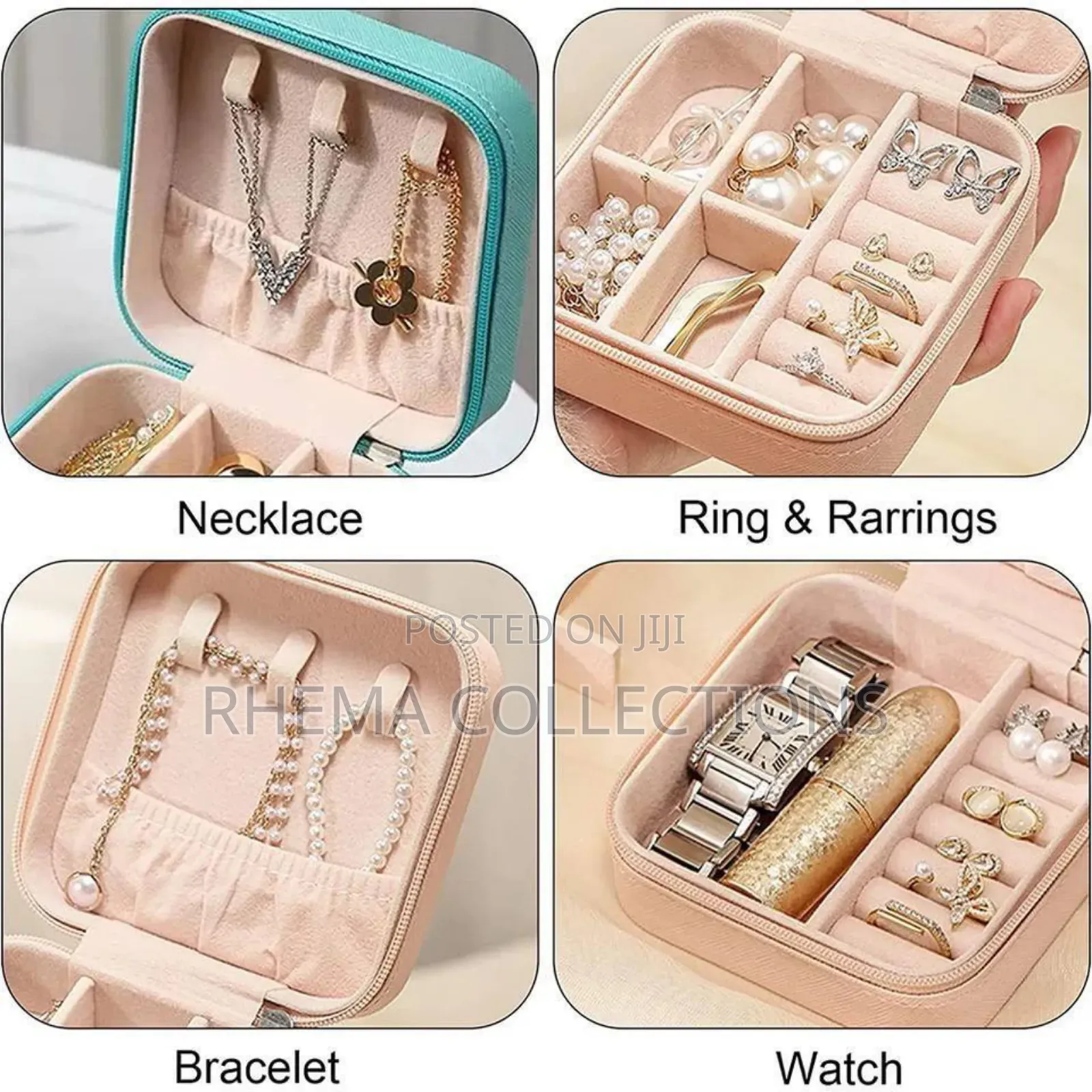 Portable Mini Waterproof Leather Jewelry Box/Organizer