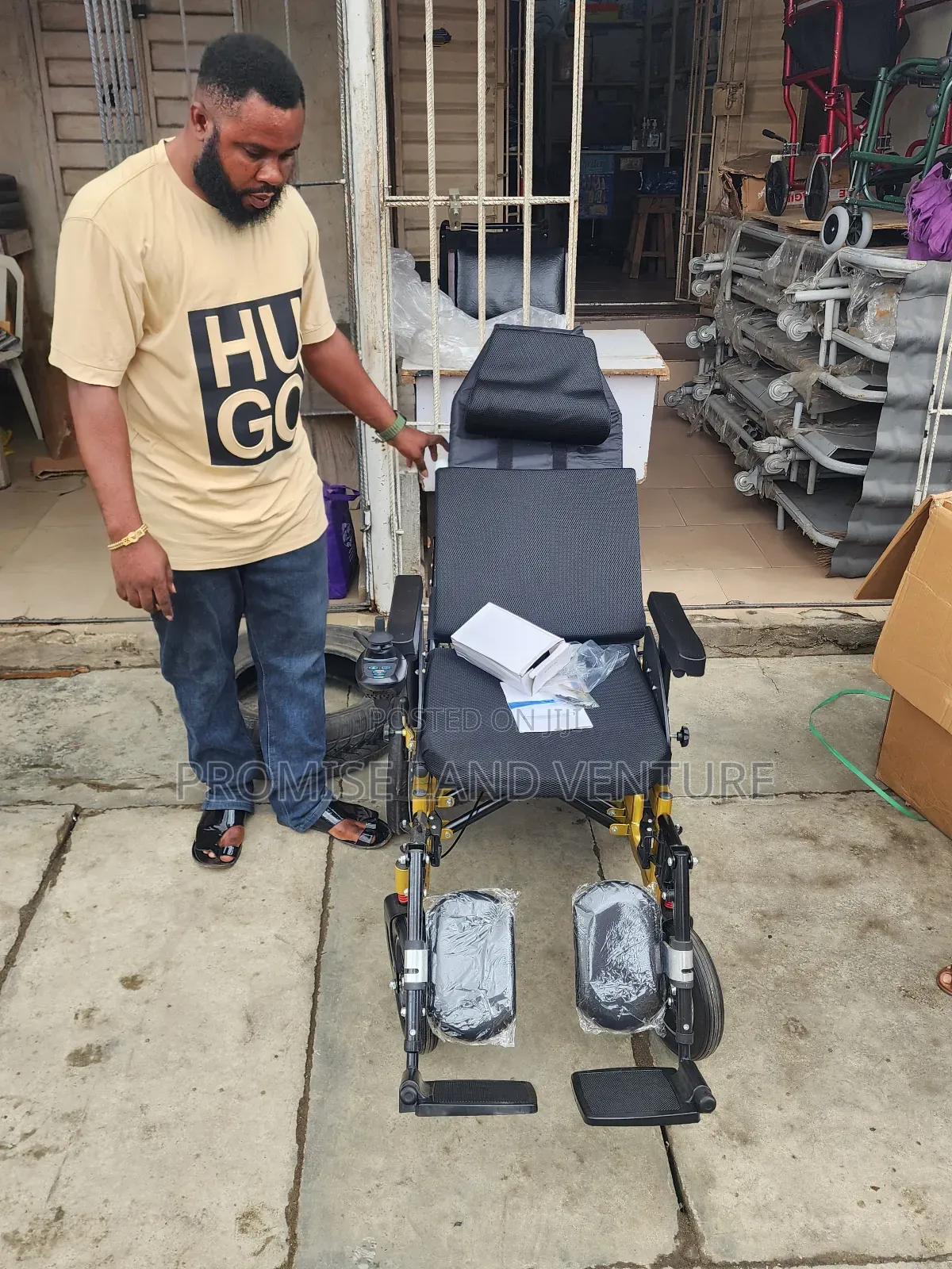 Electric Motorized Wheelchair With Orthopaedic Footrest