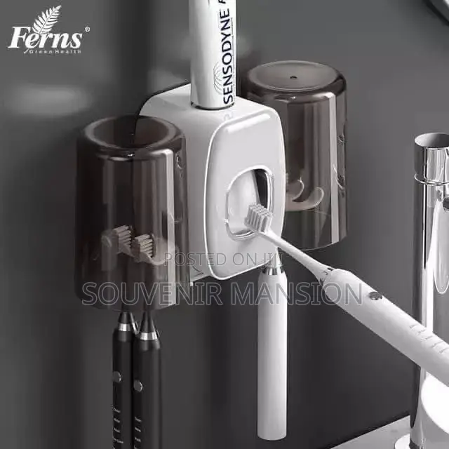 Wall Mounted Toothbrush Holder and Toothpaste Dispenser