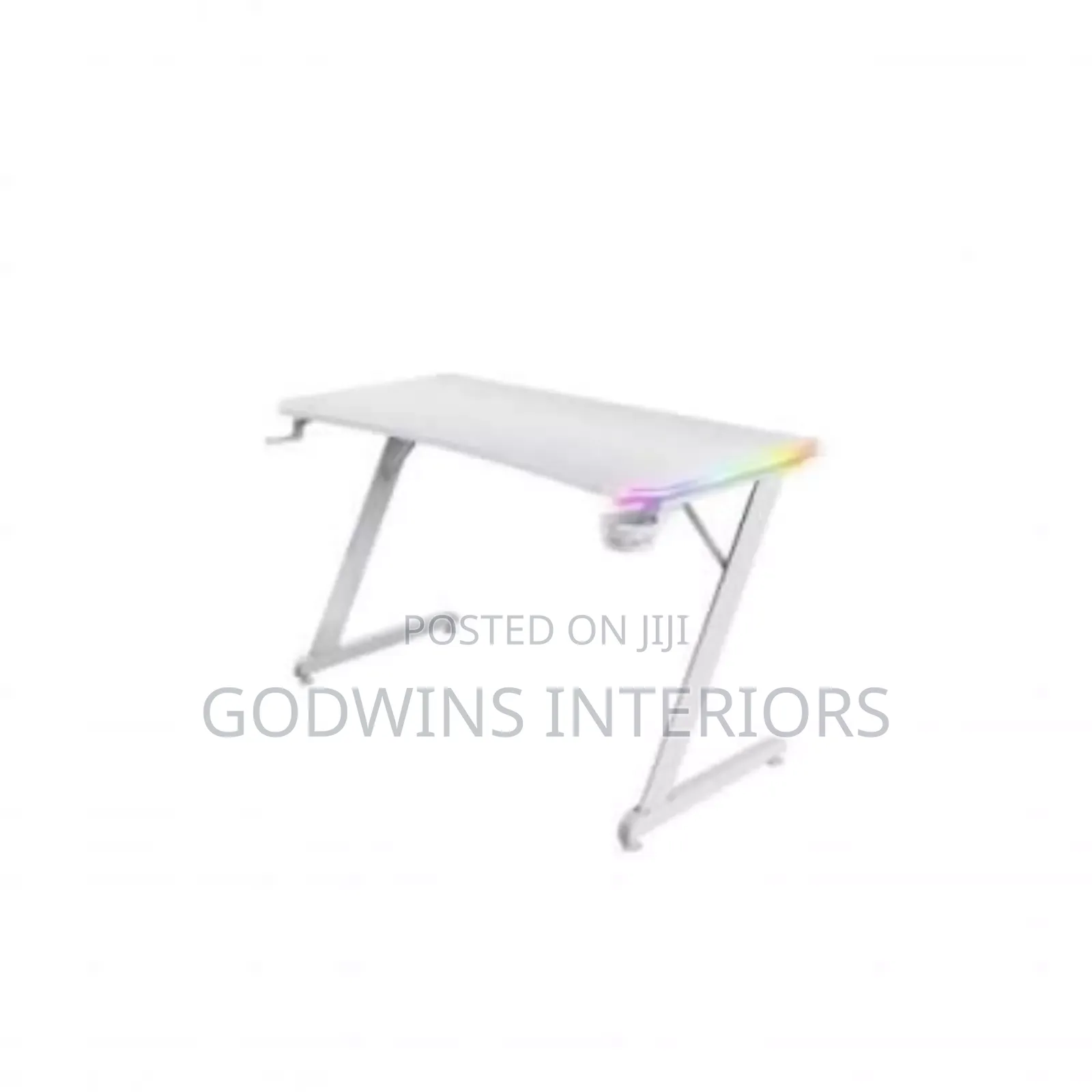 Modern Z Shaped RGB Led Lights Computer Desk - 1.2metre