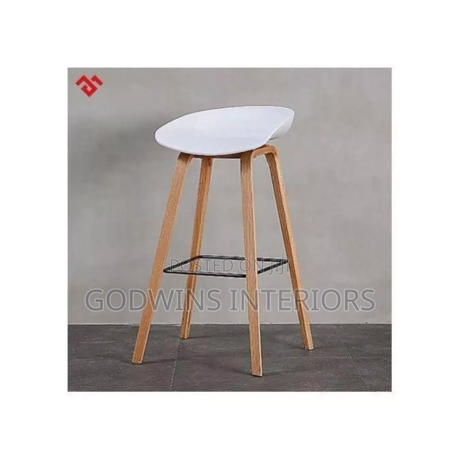High Kitchen Island Design Bar Stools- White Set of 2