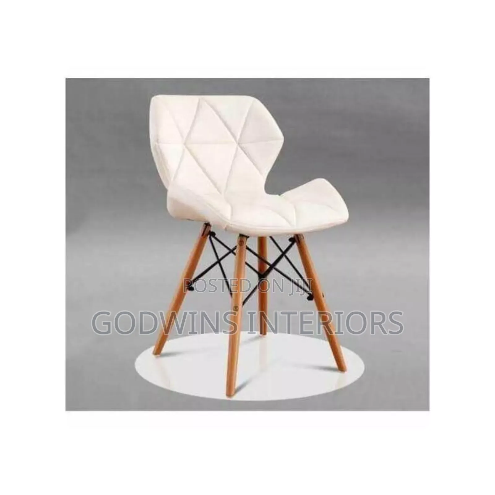 Leather Restaurant/Dining Chair With Wooden Leg
