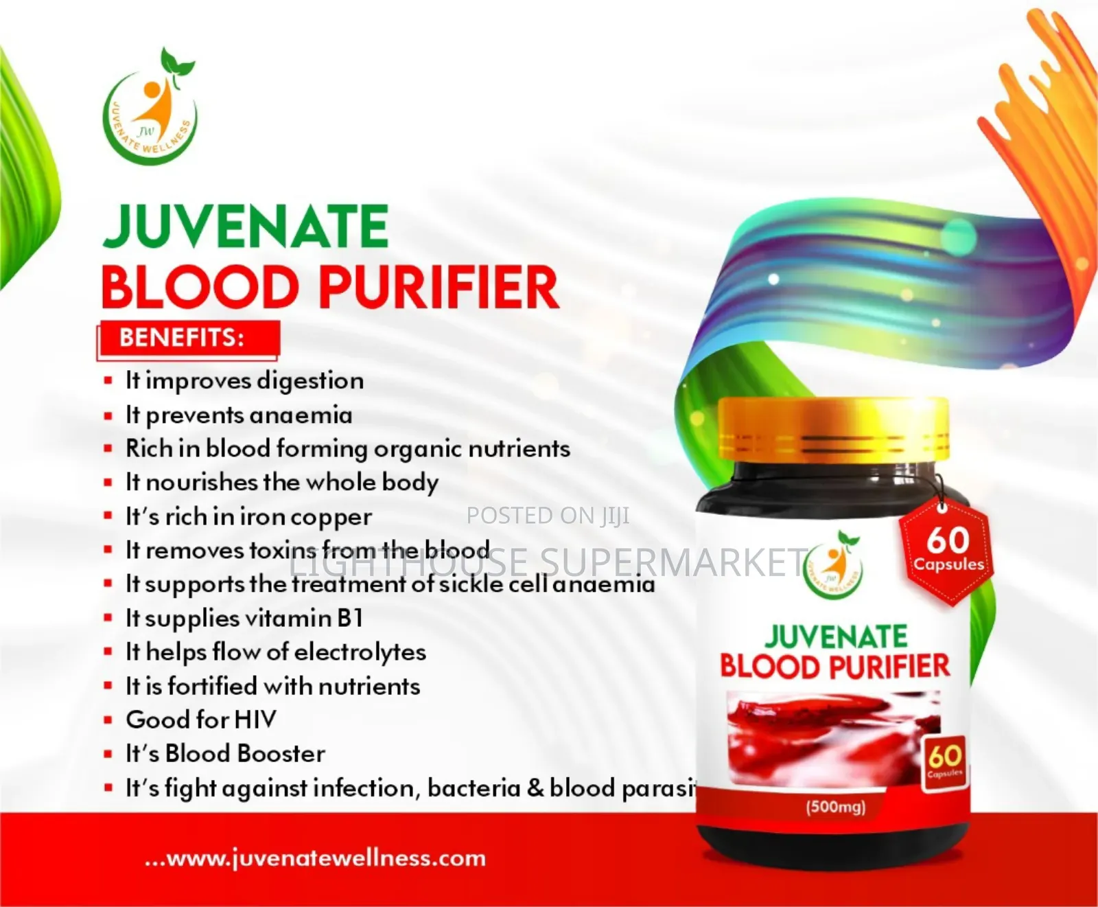 Juvenate Blood Purifier For Blood Purifier By 60 Capsules