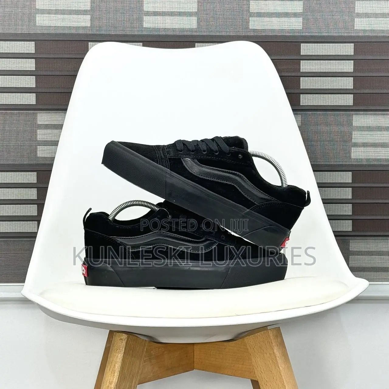 Original Vans Knu Skool Hi-Sole Triple Black Sneakers