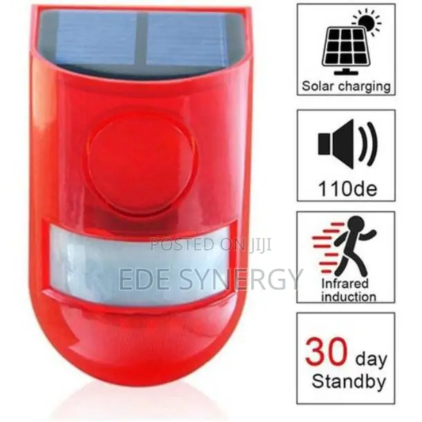 Led Solar Alarm, Remote Alarm Lights, Infrared Sensor -white