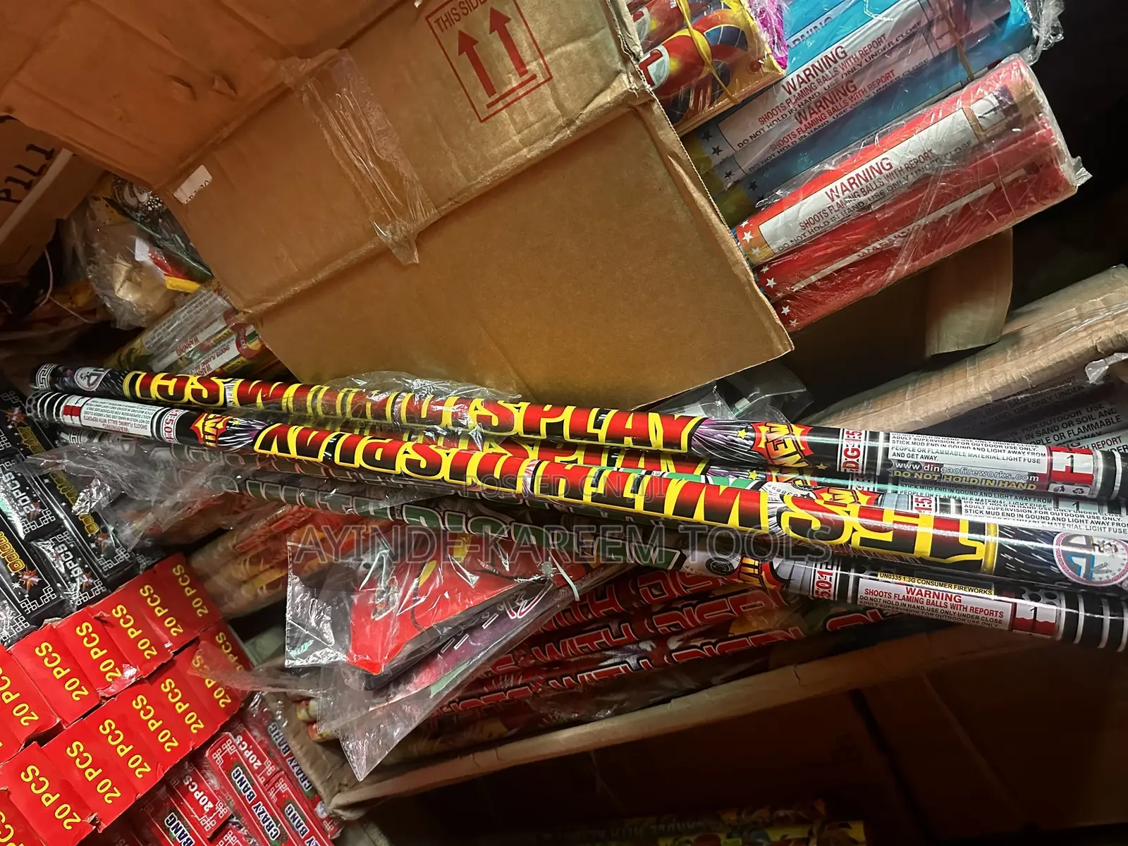 6pcs(Sticks)15 Shot With Display Knockout Firework Bangers