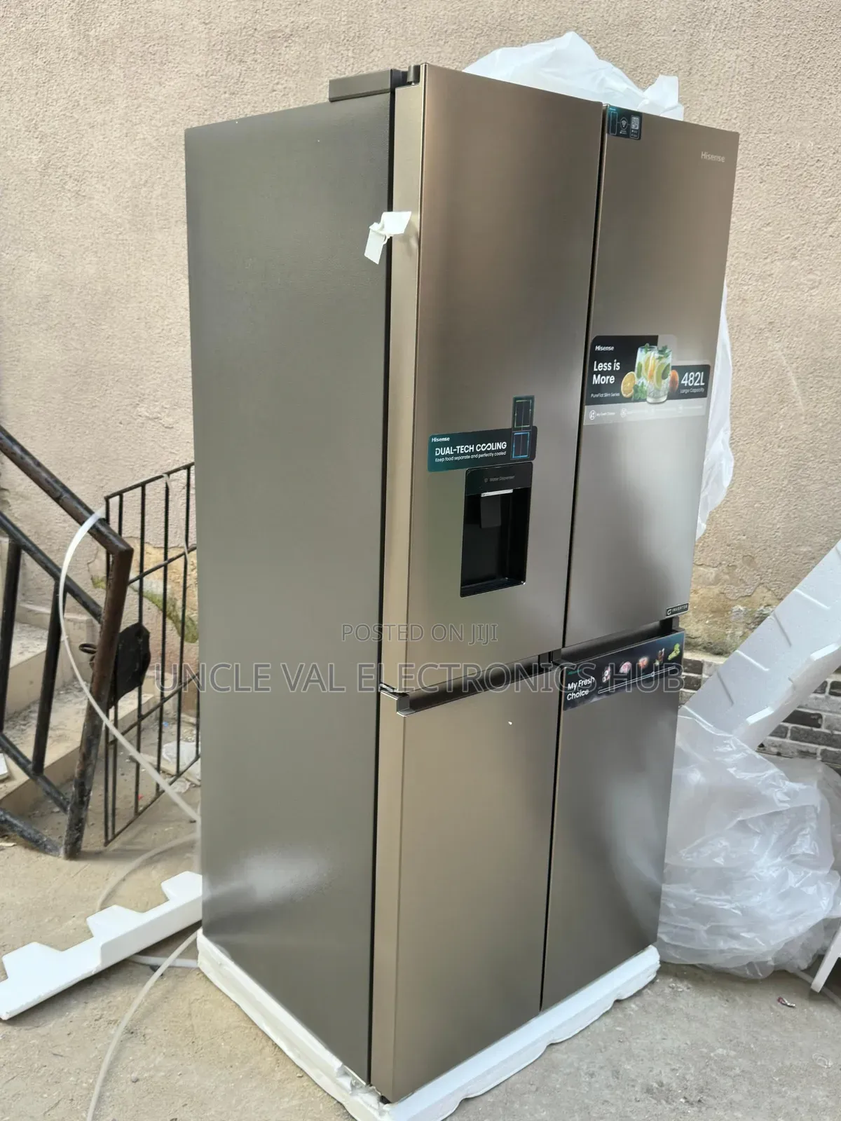Hisense 4doors Side By Side Fridge 482l