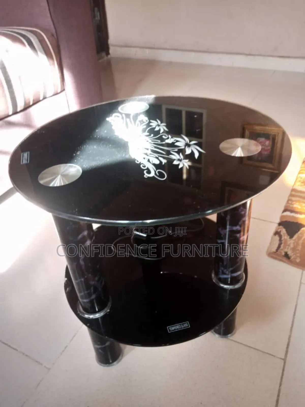 Simple Glass Side Stool