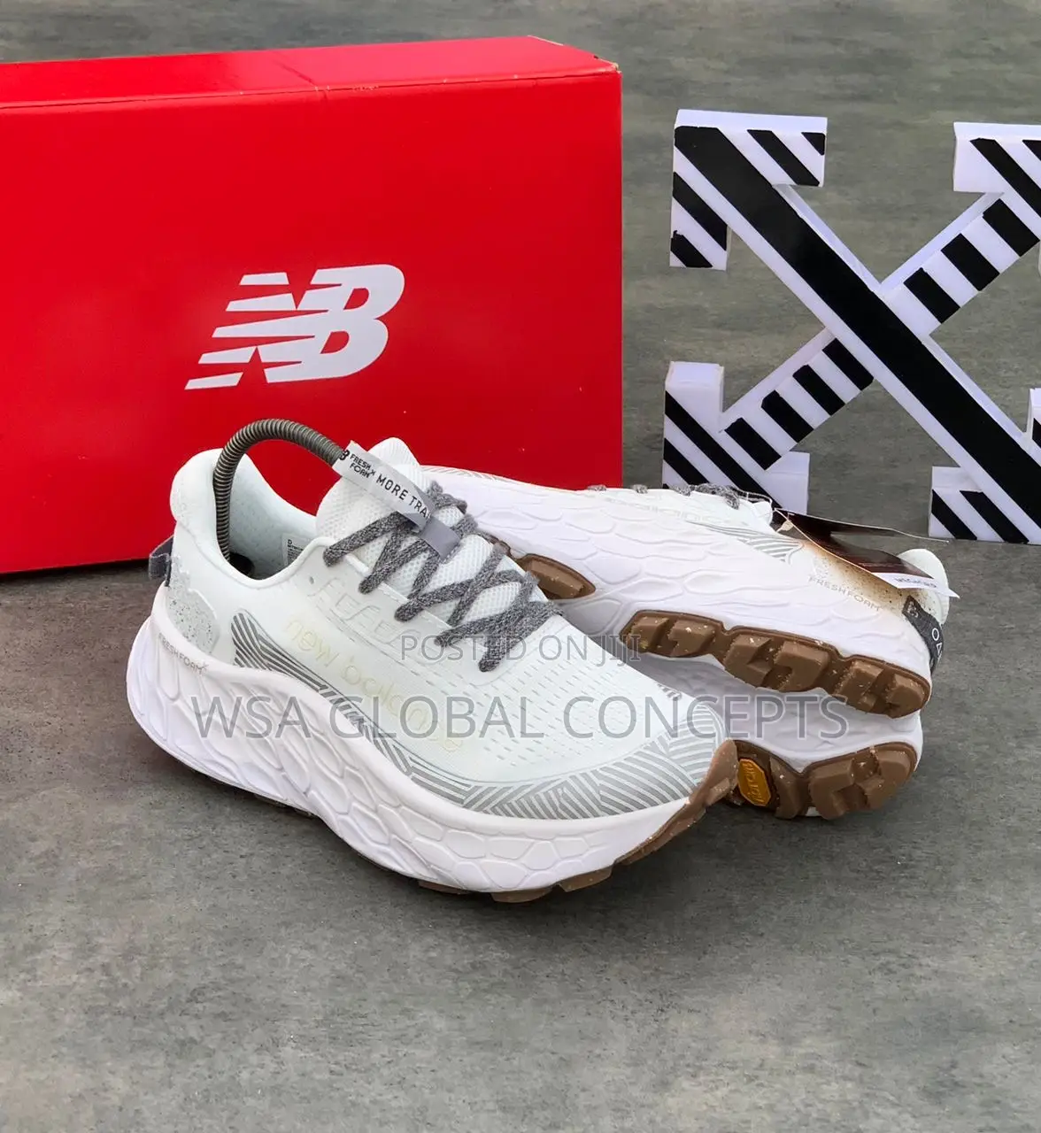 New Balance Fresh Foam X More Trail V3 White Sneakers