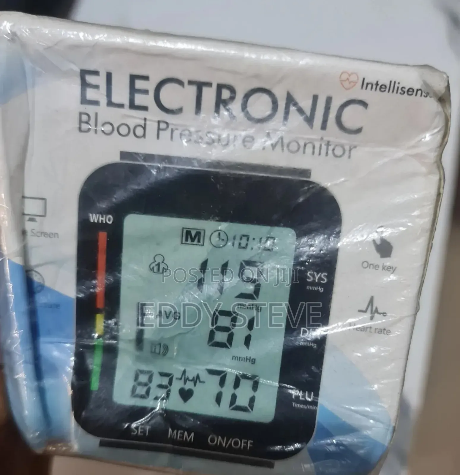 Blood Pressure Monitor Large LCD Display Adjustable Wrist