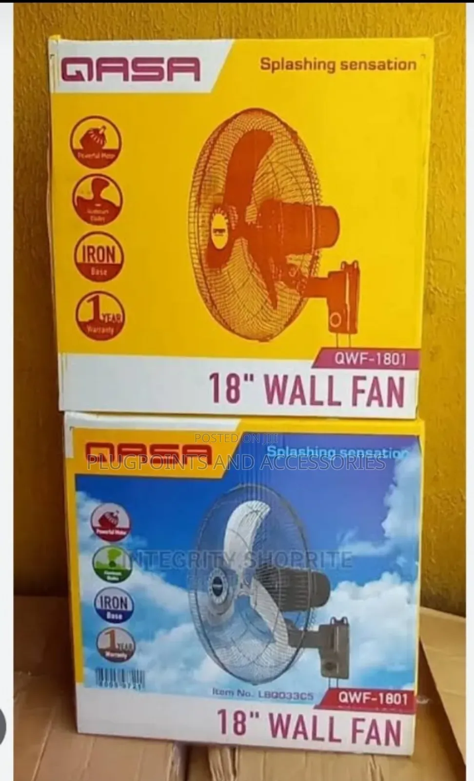 18" Qasa Wall Elctric Fan Clearance Sales