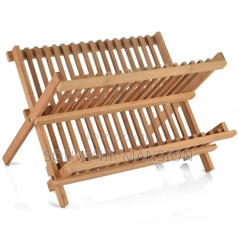 Bamboo Wooden Plate Rack
