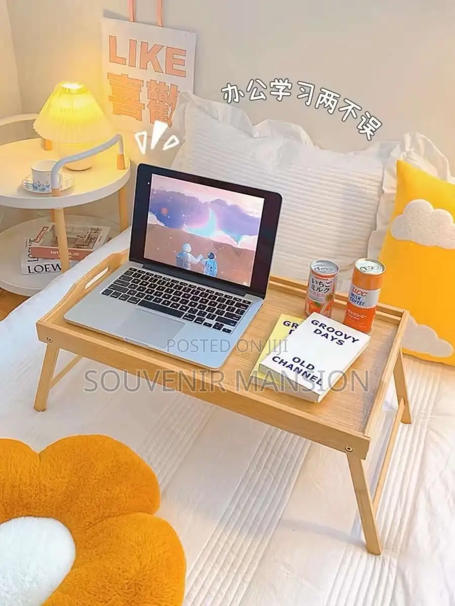 Foldable Bamboo Bed Laptop Table